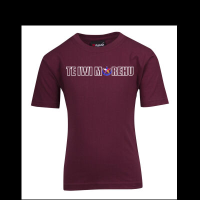 	TE IWI MOREHU/Whetu Marama WHITE lettering tee - KIDS Thumbnail
