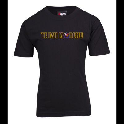 	TE IWI MOREHU/Whetu Marama GOLD lettering tee - KIDS Thumbnail
