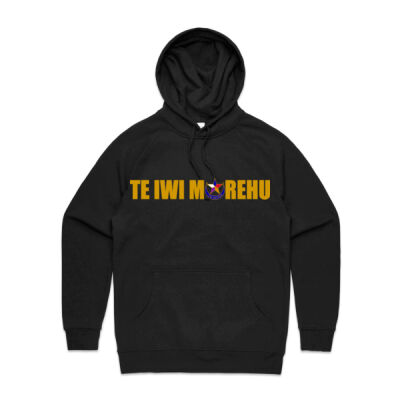 TE IWI MOREHU/Whetu Marama GOLD lettering Hoodie Thumbnail