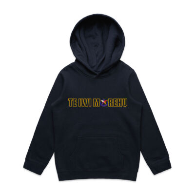 TE IWI MOREHU/Whetu Marama GOLD lettering Hoodie - KIDS Thumbnail